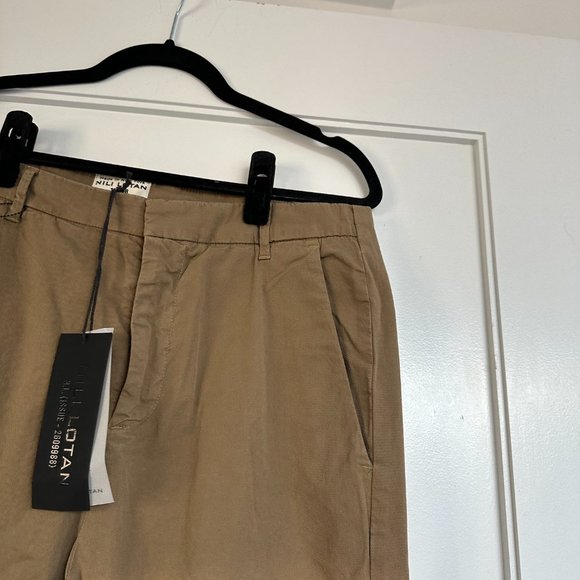 NWT Nili Lotan Paris Cropped Pants Relaxed Fit Dropped Crotch Sz 2 Bark - Picture 6 of 9